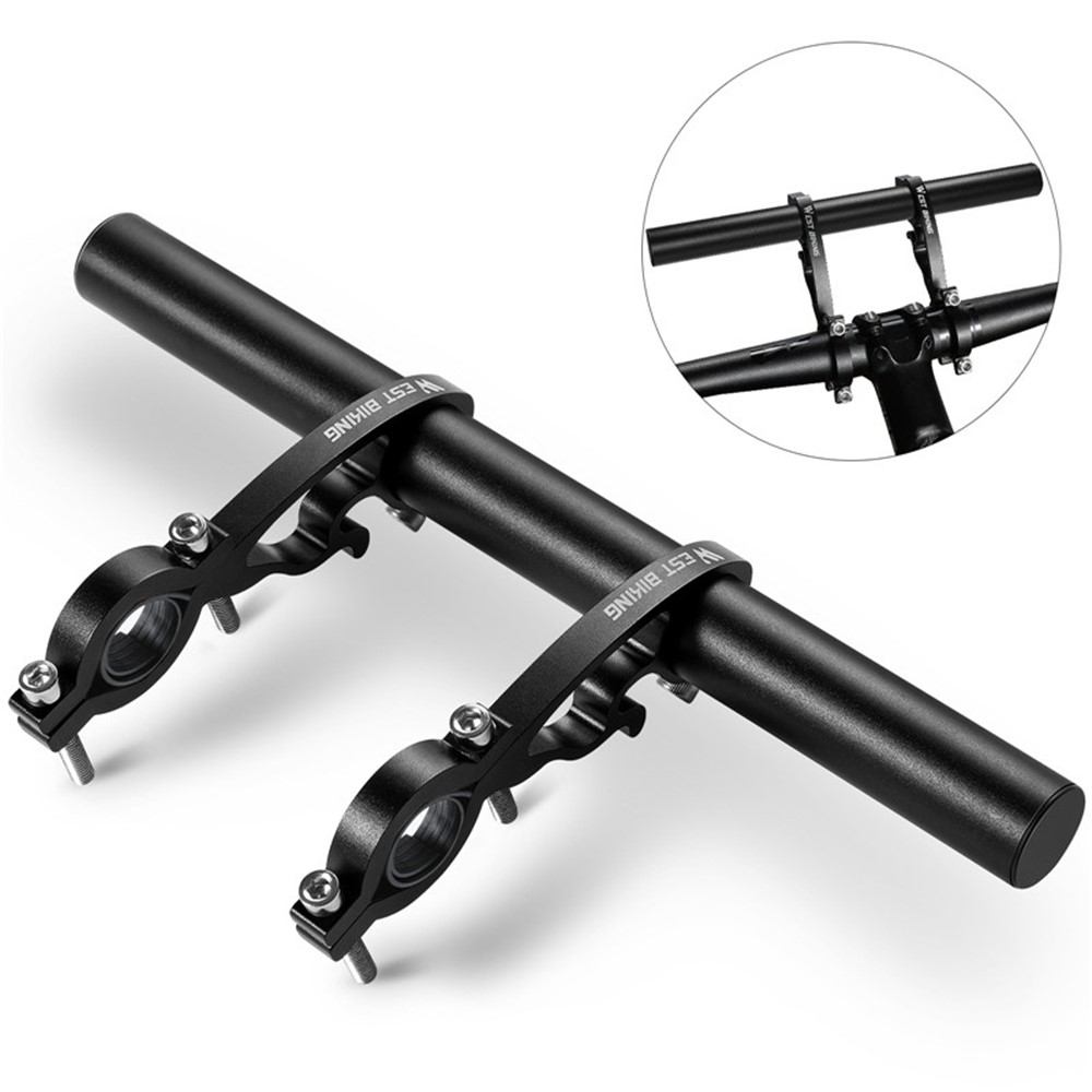 WEST BIKING Aluminum Alloy Bicycle Handlebar Extender Double Clamp Bracket for Bike Light GPS Computer-5
