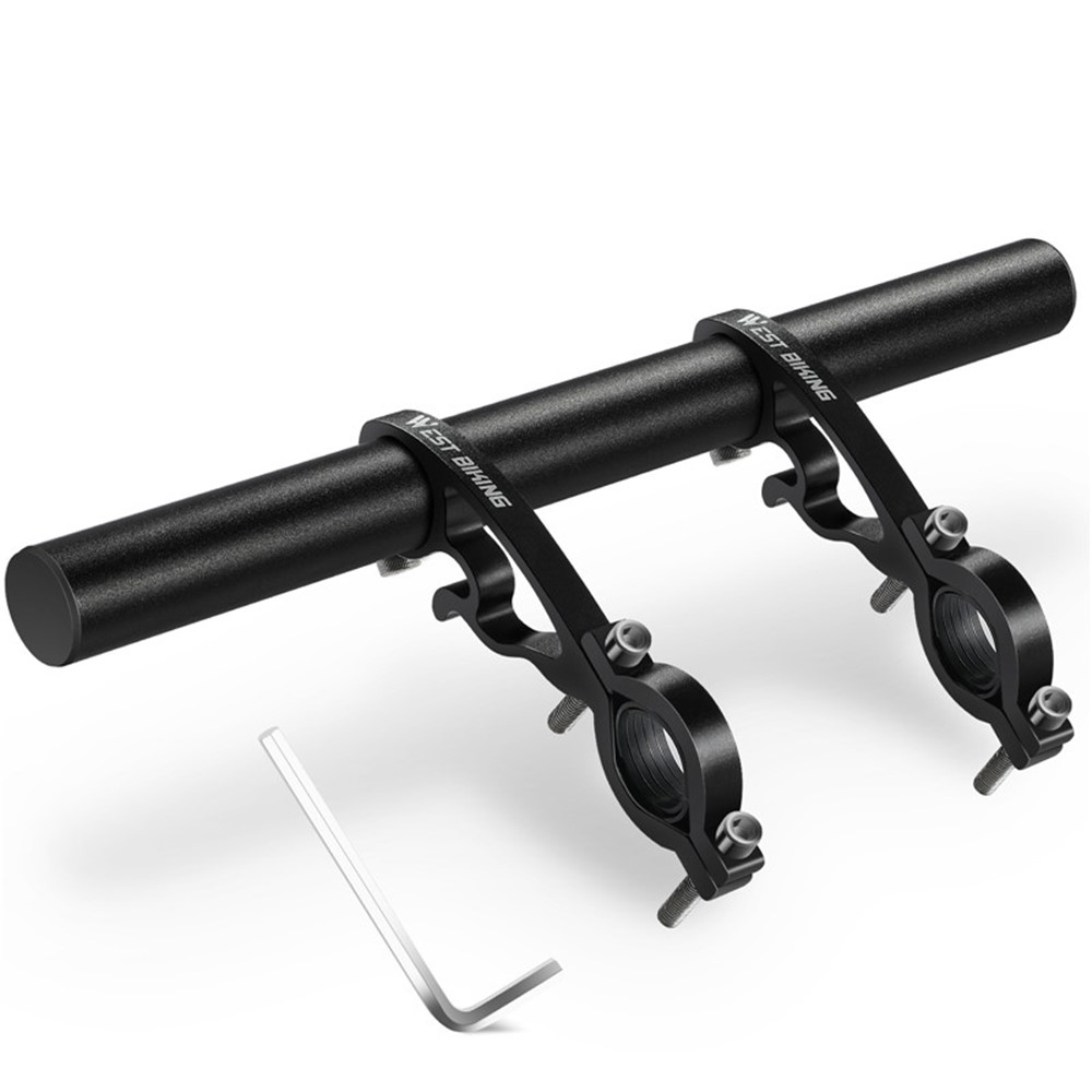 WEST BIKING Aluminum Alloy Bicycle Handlebar Extender Double Clamp Bracket for Bike Light GPS Computer-8