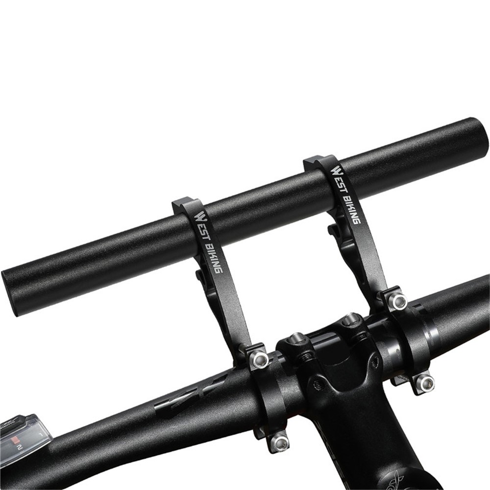 WEST BIKING Aluminum Alloy Bicycle Handlebar Extender Double Clamp Bracket for Bike Light GPS Computer-9
