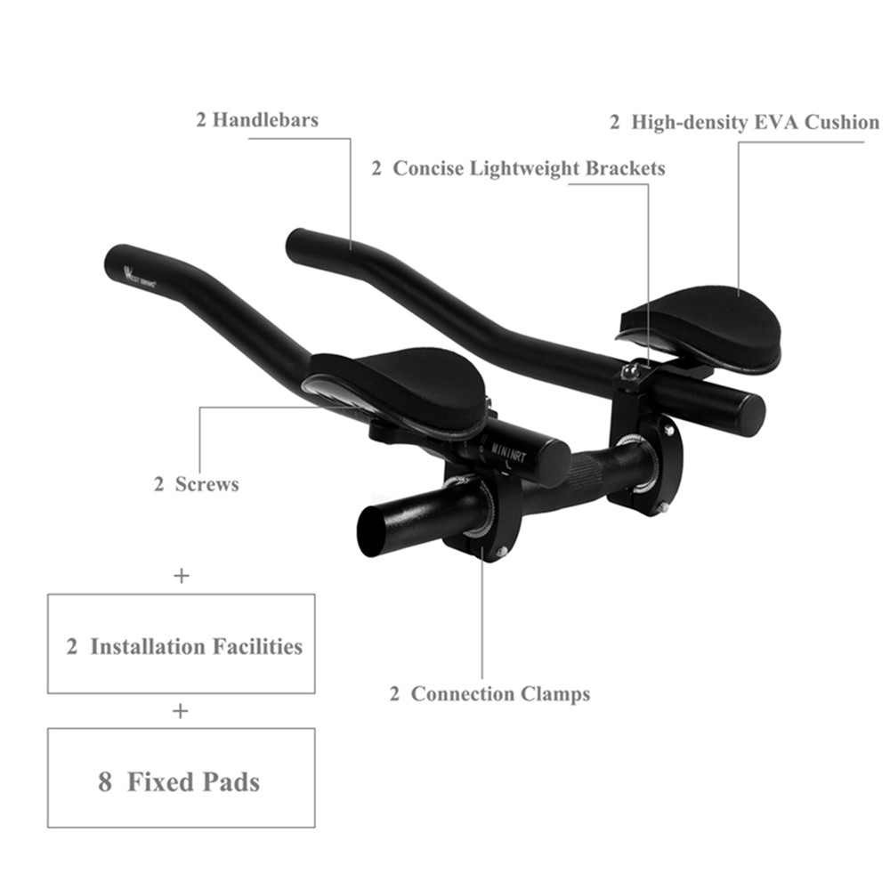 WEST BIKING YP0815017 MTB Road Bike Bicycle Rest Handlebar Arm Rest Handlebar Extension Bars Cycling Accessories-2