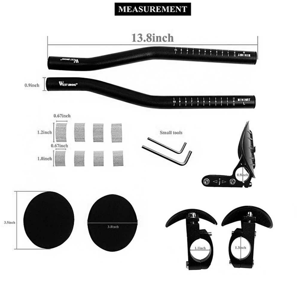 WEST BIKING YP0815017 MTB Road Bike Bicycle Rest Handlebar Arm Rest Handlebar Extension Bars Cycling Accessories-5