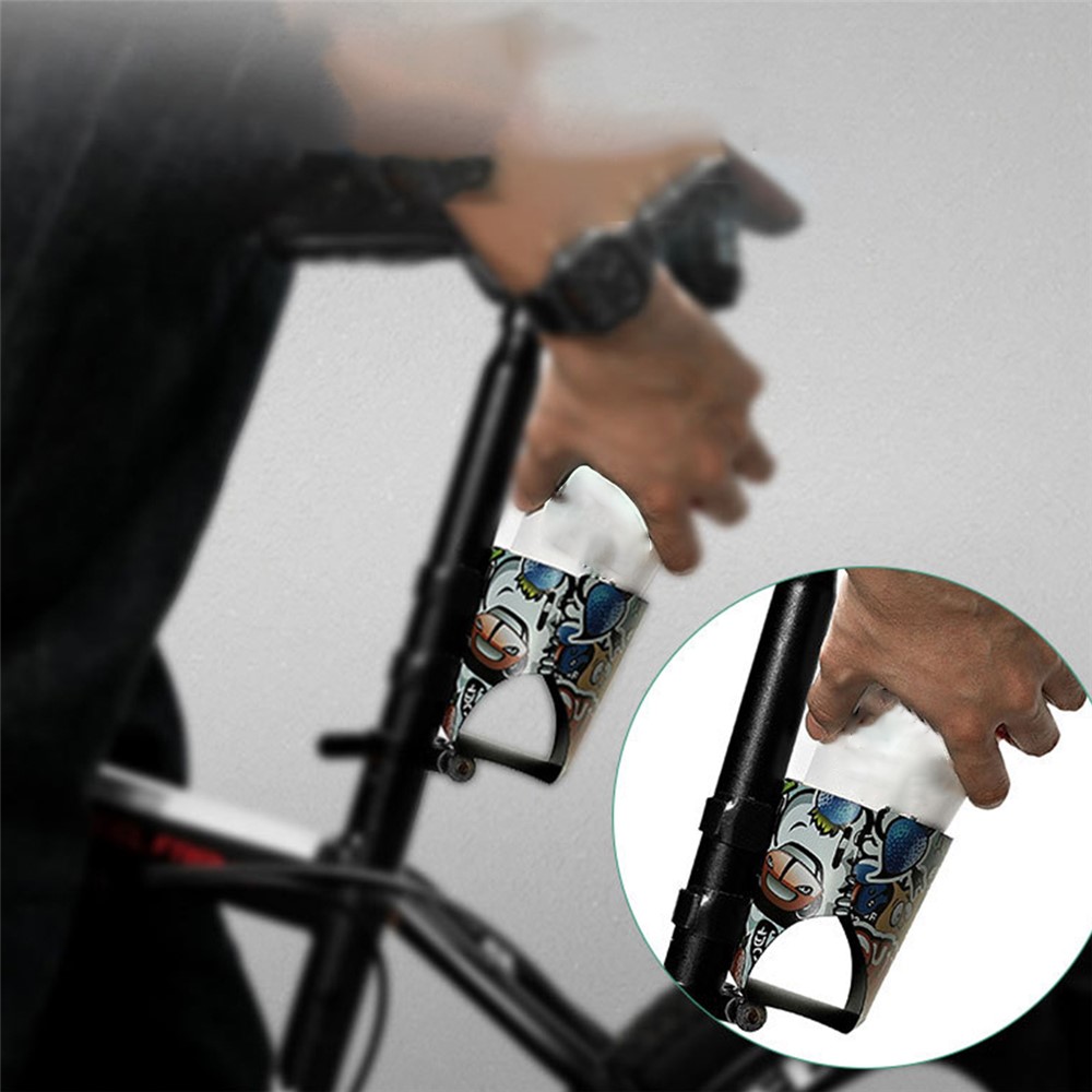 ENLEE Bike Water Bottle Cage Holder Shockproof Mountain Bicycle Bottle Cup Holder for Bike MTB Electric Scooter - Graffiti Style-2