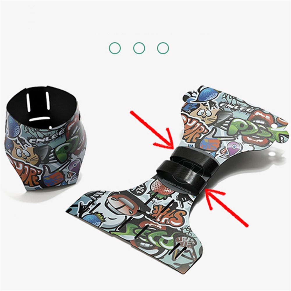 ENLEE Bike Water Bottle Cage Holder Shockproof Mountain Bicycle Bottle Cup Holder for Bike MTB Electric Scooter - Graffiti Style-7