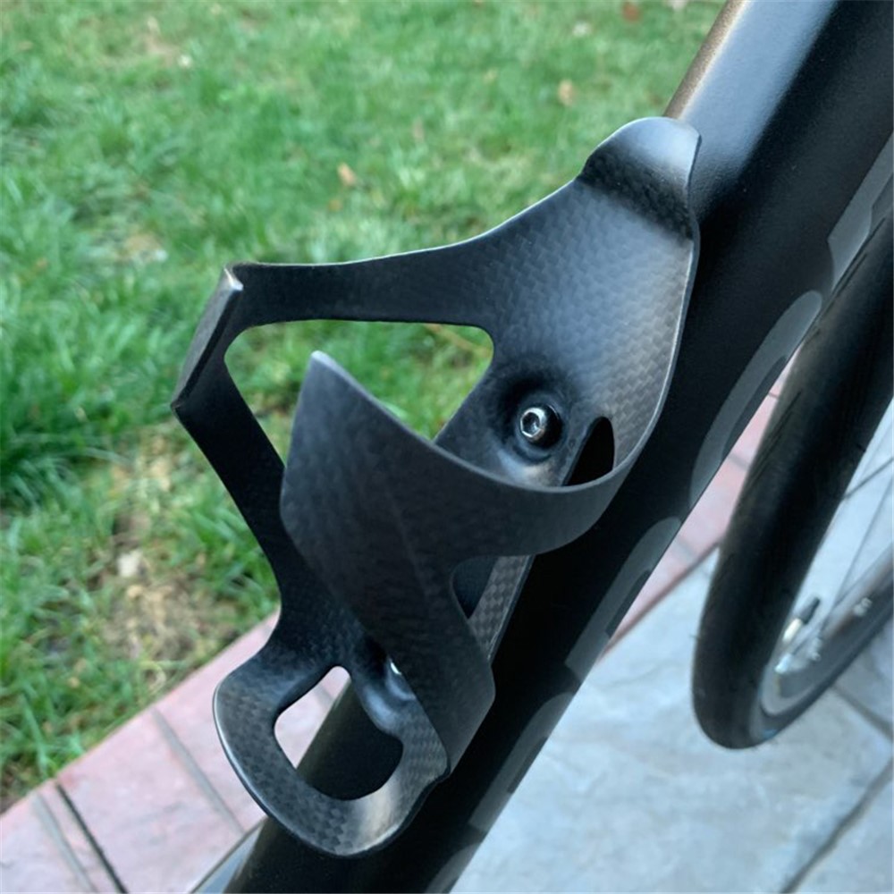 TOSEEK Outdoor Cycling Bicycle Matte Carbon Fiber Water Bottle Cage MTB Road Bike Bottle Holder-3