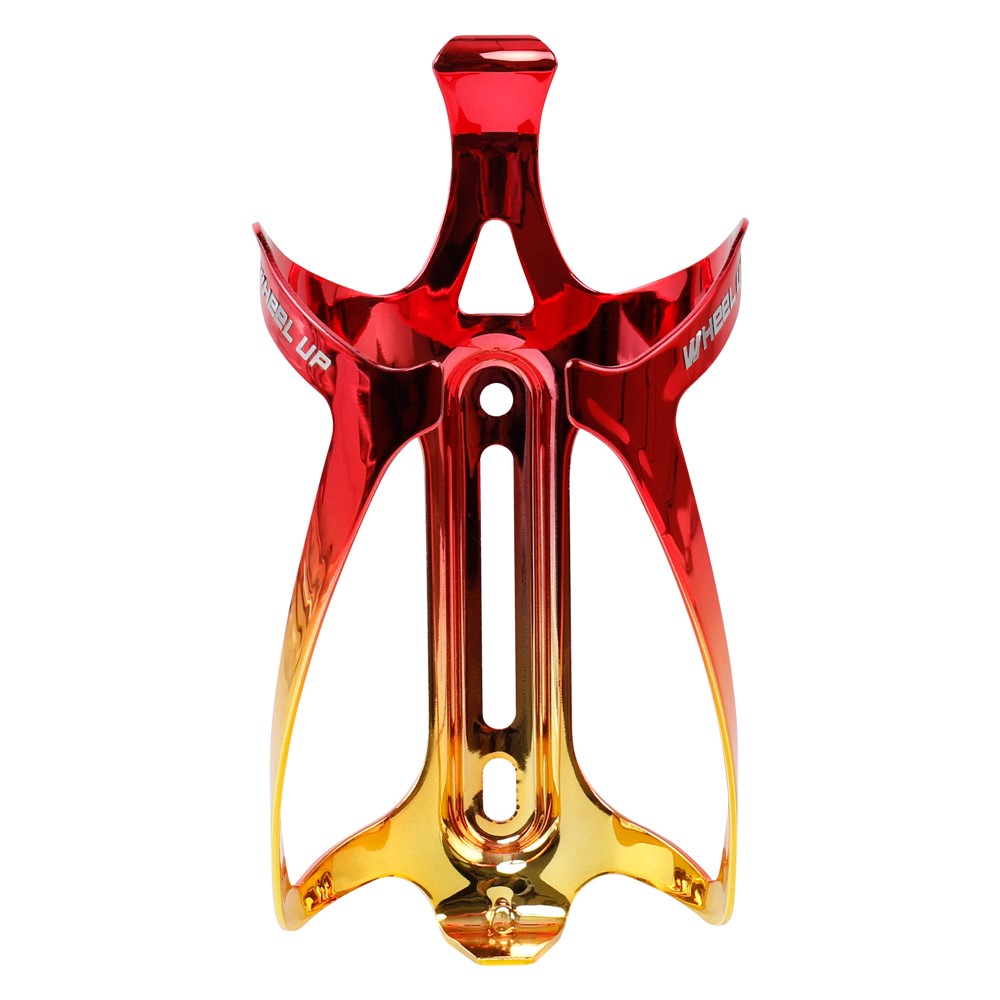 WHEEL UP W08 Bicycle Bottle Cage MTB Road Bike Aluminum Alloy Water Bottle Holder - Red/Gold-3
