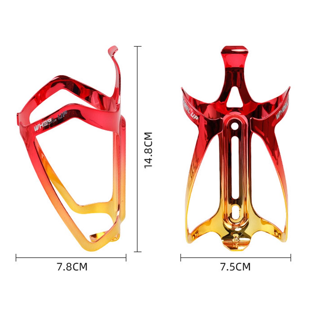 WHEEL UP W08 Bicycle Bottle Cage MTB Road Bike Aluminum Alloy Water Bottle Holder - Red/Gold-5