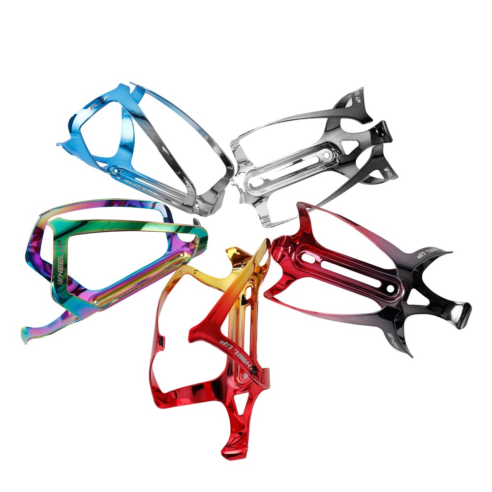 WHEEL UP W08 Bicycle Bottle Cage MTB Road Bike Aluminum Alloy Water Bottle Holder - Red/Gold-6