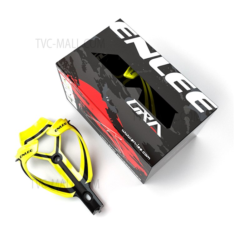 ENLEE Bi-color Bike Water Bottle Cage Anti-scratch Shockproof Mountain Bicycle Cup Holder Bottle Hoder Rack Universal for Bike Handlebars - Yellow-9
