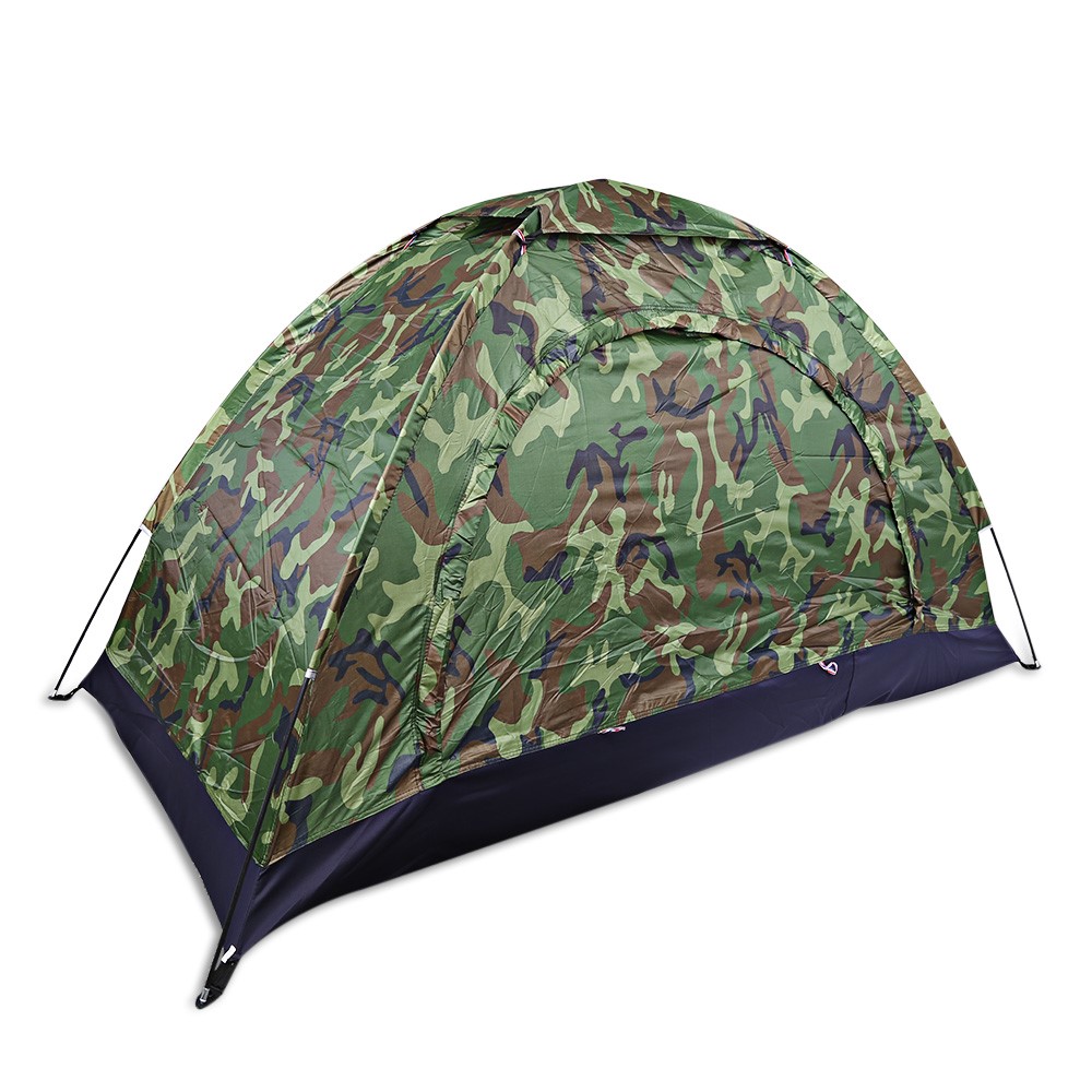 1-2 Personne Tente À Vent Extérieure Anti-UV Pour Le Camping Pêche Escalade - Camouflage-1
