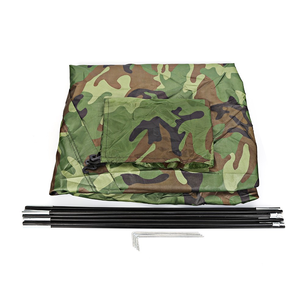 1-2 Personne Tente À Vent Extérieure Anti-UV Pour Le Camping Pêche Escalade - Camouflage-4