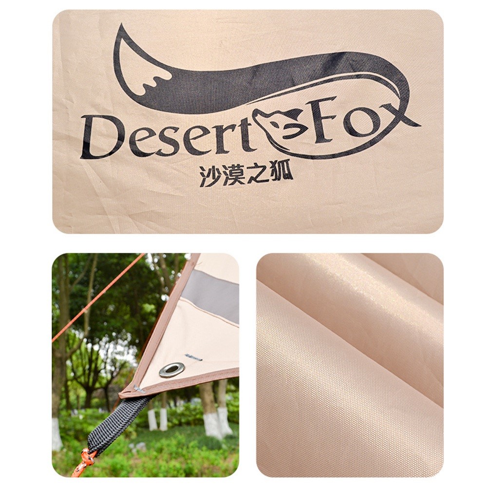 DESERT&FOX Waterproof 210D Oxford Cloth Outdoor Tent Tarp Camping Sun Shelter, 292*400cm (Iron Pole)-6