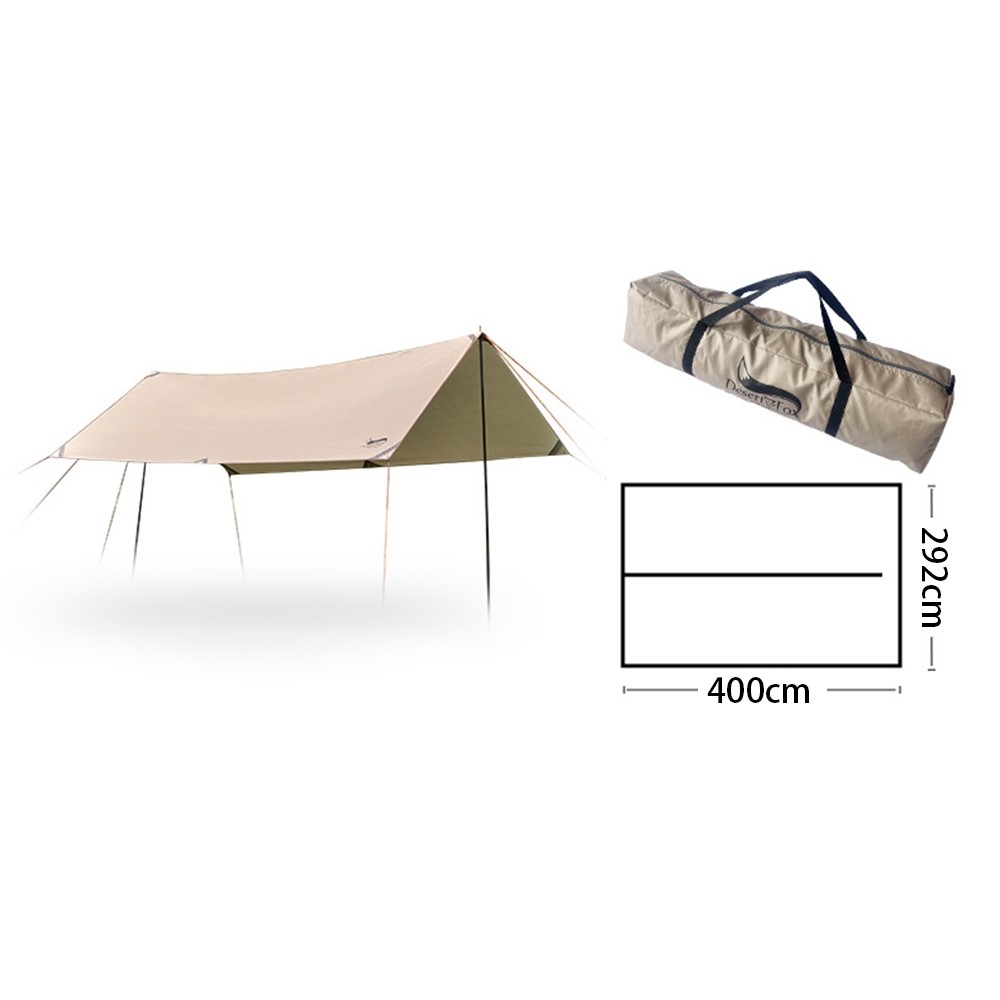 DESERT&FOX Waterproof 210D Oxford Cloth Outdoor Tent Tarp Camping Sun Shelter, 292*400cm (Iron Pole)-8