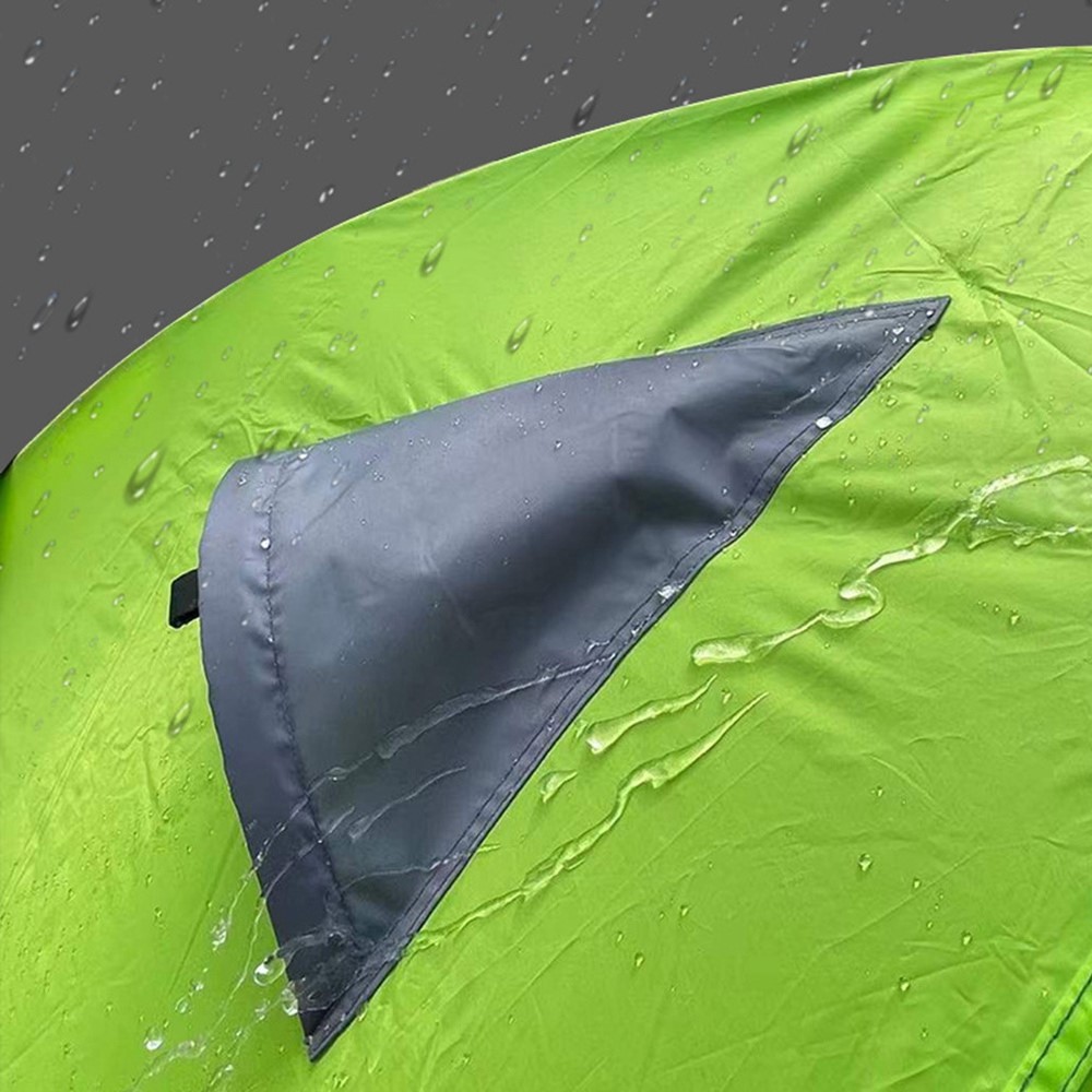 DESERT&FOX Outdoor Two Person Double Layer Tent Waterproof Camping Hiking One Door Tent (Fiberglass Pole) - Green-2