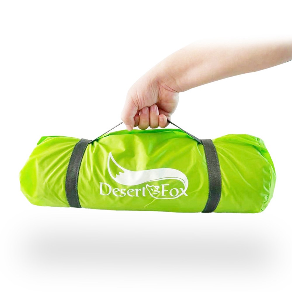DESERT&FOX Outdoor Two Person Double Layer Tent Waterproof Camping Hiking One Door Tent (Fiberglass Pole) - Green-3