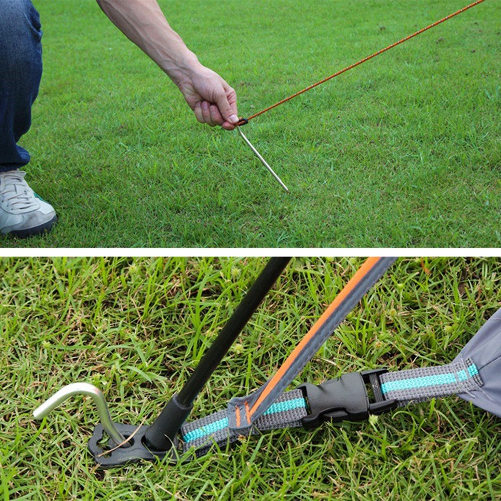 DESERT&FOX Aluminum Alloy Tent Peg Hook Garden Stake Ground Nail for Hammock Camping Awning Flysheet-4