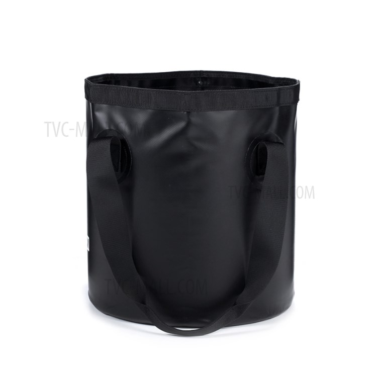 Large Size 31x30CM Portable Outdoor Water Storage Bag Water Container Waterproof Fishing Kayak Folding Bucket - Black-5