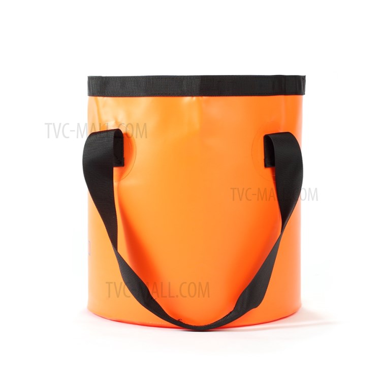 Middle Size Portable Outdoor Water Storage Bag Waterproof Water Container Fishing Kayak Folding Bucket - Orange-3
