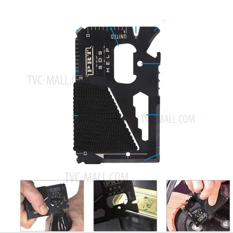AGCY-35 10-in-1 Outdoor Survival Flintstone Flashlight Folding Knife Wire Saw Multi-Tool Card Bracelet Whistle Tools Kit-6