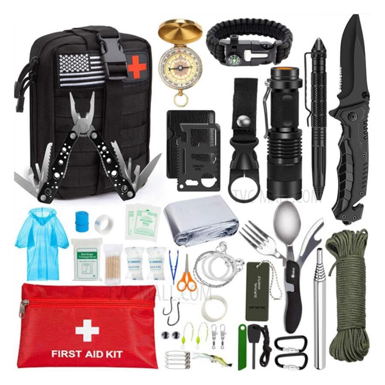 20Pcs/Set AGCY-11 Professional Survival Gear Equipment Tools First Aid Supplies for SOS Emergency Tactical Hiking Hunting-1