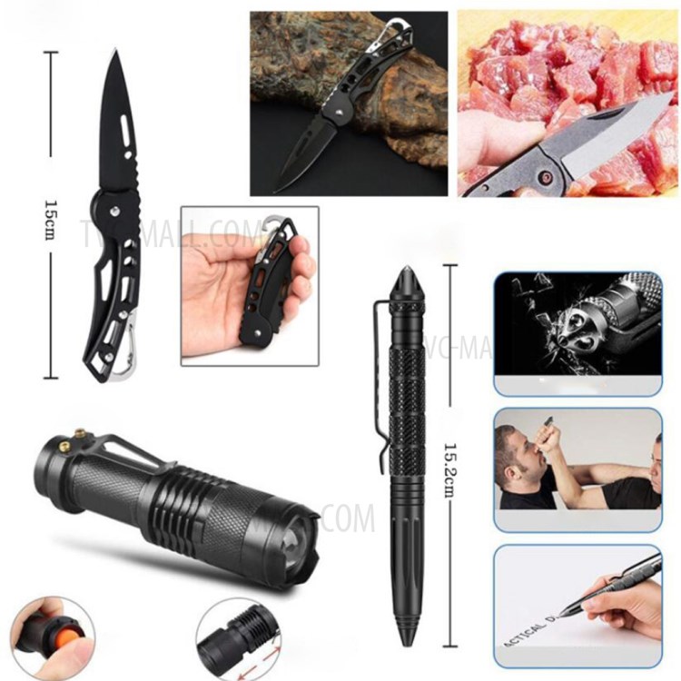 AGCY-48 Outdoor Camping Hiking Emergency First Aid Kit Multi-function SOS Tactical Tool - Red-6