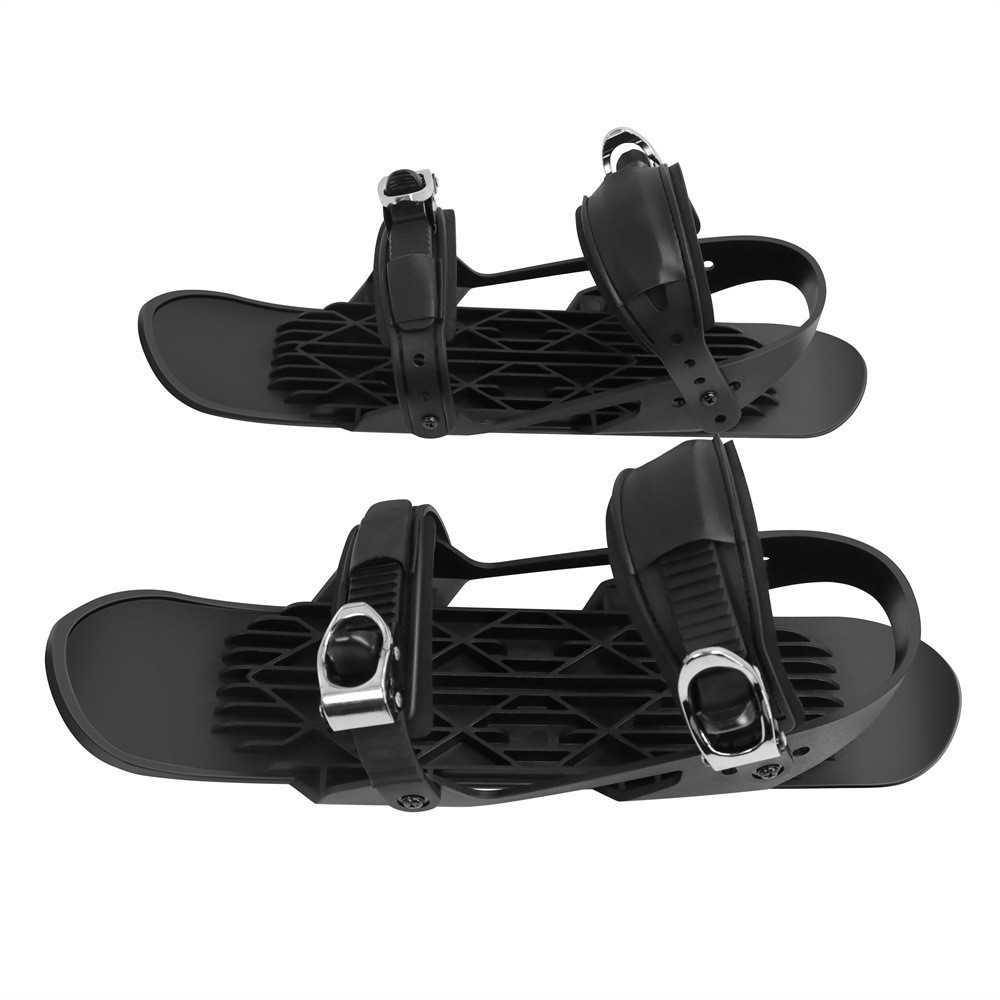 Upgraded Version Adjustable Mini Ski Skates Short Ski Boots Snowboards Outdoor Skiing Accessories - Free Size-9