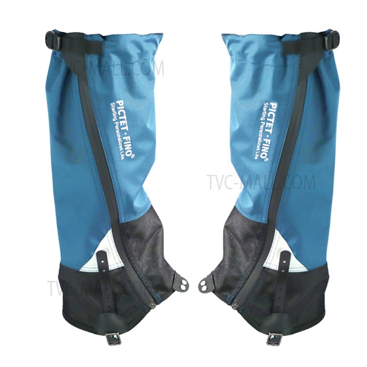 PICTET.FINO RH91 Outdoor Cycling Waterproof Legwarmers Camping Hiking Ski Boot Leg Gaiters Snow Covers - Black / Blue-1