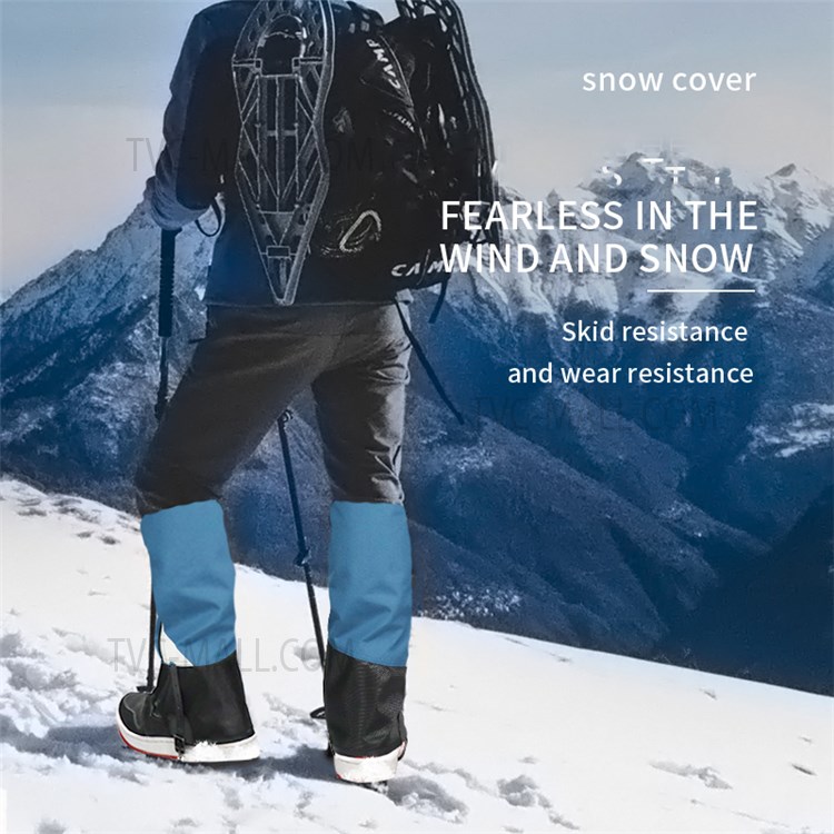 PICTET.FINO RH91 Outdoor Cycling Waterproof Legwarmers Camping Hiking Ski Boot Leg Gaiters Snow Covers - Black / Blue-2