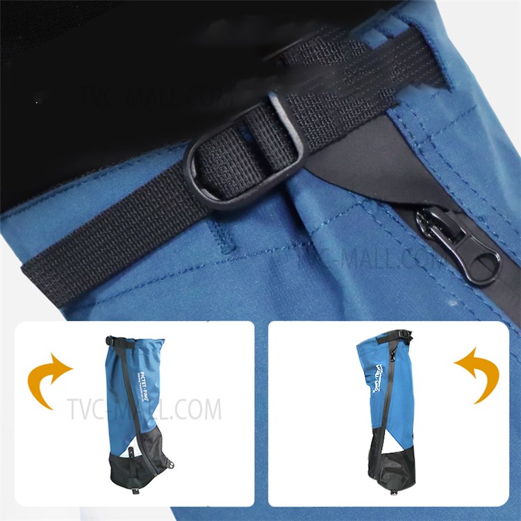 PICTET.FINO RH91 Outdoor Cycling Waterproof Legwarmers Camping Hiking Ski Boot Leg Gaiters Snow Covers - Black / Blue-4