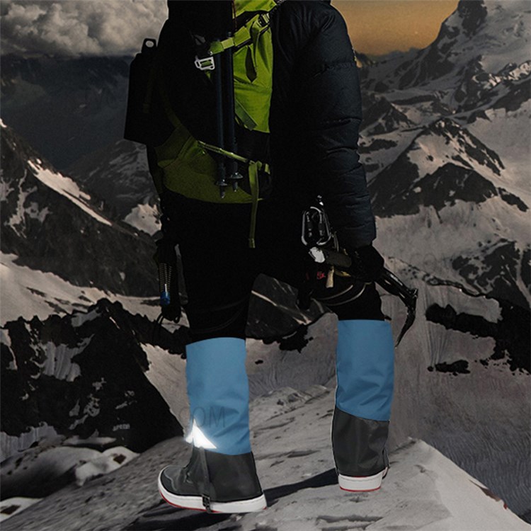 PICTET.FINO RH91 Outdoor Cycling Waterproof Legwarmers Camping Hiking Ski Boot Leg Gaiters Snow Covers - Black / Blue-6