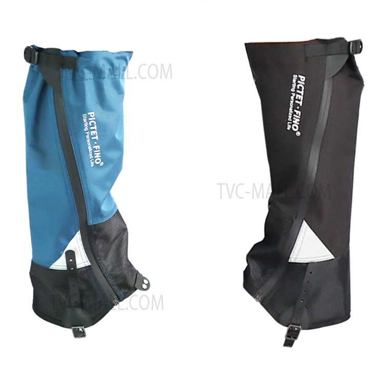 PICTET.FINO RH91 Outdoor Cycling Waterproof Legwarmers Camping Hiking Ski Boot Leg Gaiters Snow Covers - Black / Blue-7