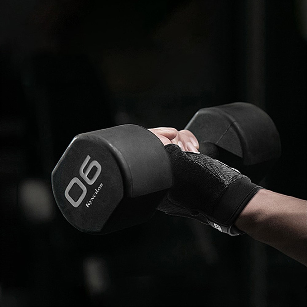 KYNCILOR A0042 One Pair Fitness Gloves Weightlifting Breathable Non-Slip Silicone Half Finger Bicycle Riding Gloves Cycling Accessories for Men and Women - Pink//S-4