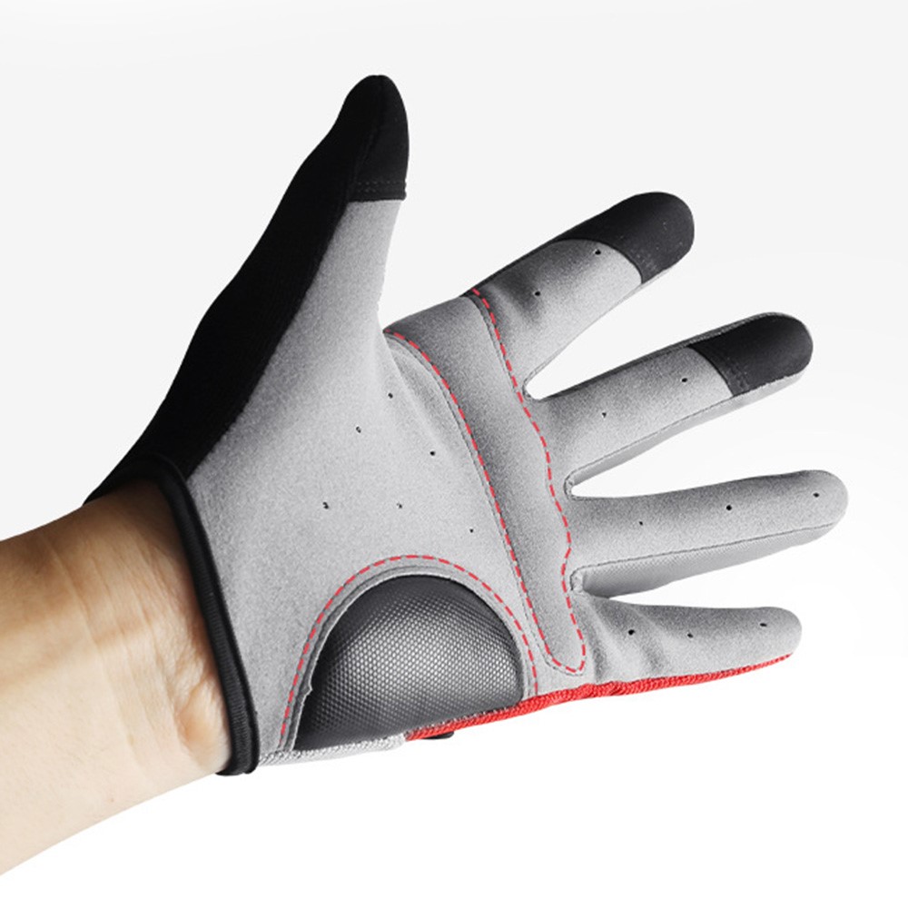 KYNCILOR A0056 One Pair Cycling Gloves Biking Gloves for Men Women Outdoor Full Finger Workout Gloves Sensitive Touch Screen Function Hiking Camping Gloves - Black//M-4