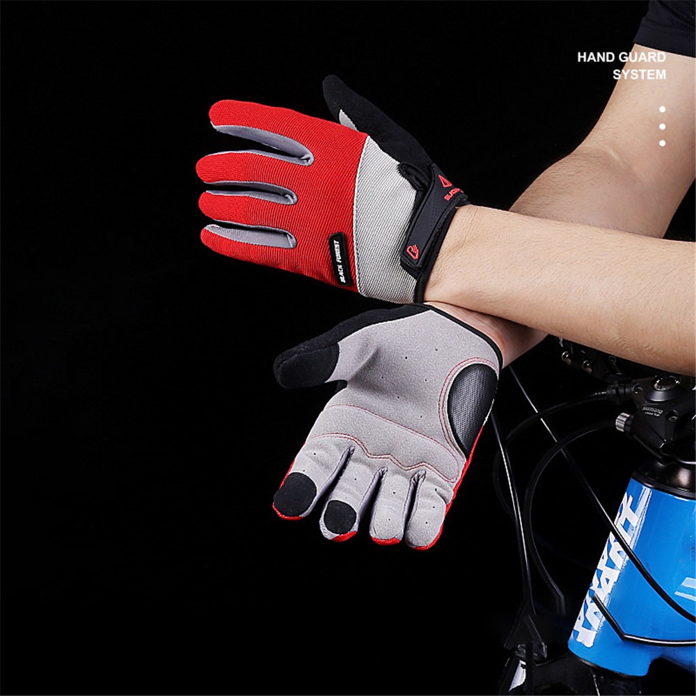 KYNCILOR A0056 One Pair Cycling Gloves Biking Gloves for Men Women Outdoor Full Finger Workout Gloves Sensitive Touch Screen Function Hiking Camping Gloves - Black//M-7