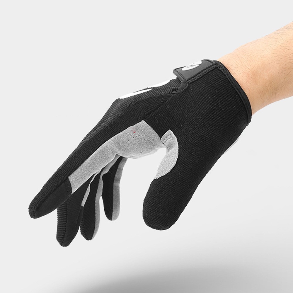KYNCILOR AA0041 Cycling Gloves Full Finger Bike Gloves Thickened SBR Padded Shock Absorbing Touch Screen Gloves Bicycle Fitness Gloves for Men and Women - Black//M-3