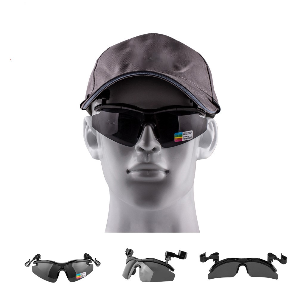XQ-114A Outdoor Polarized Sports Fishing Glasses Hat Clip Sunglasses UV400 Biking Hiking Golf Eyewear-4
