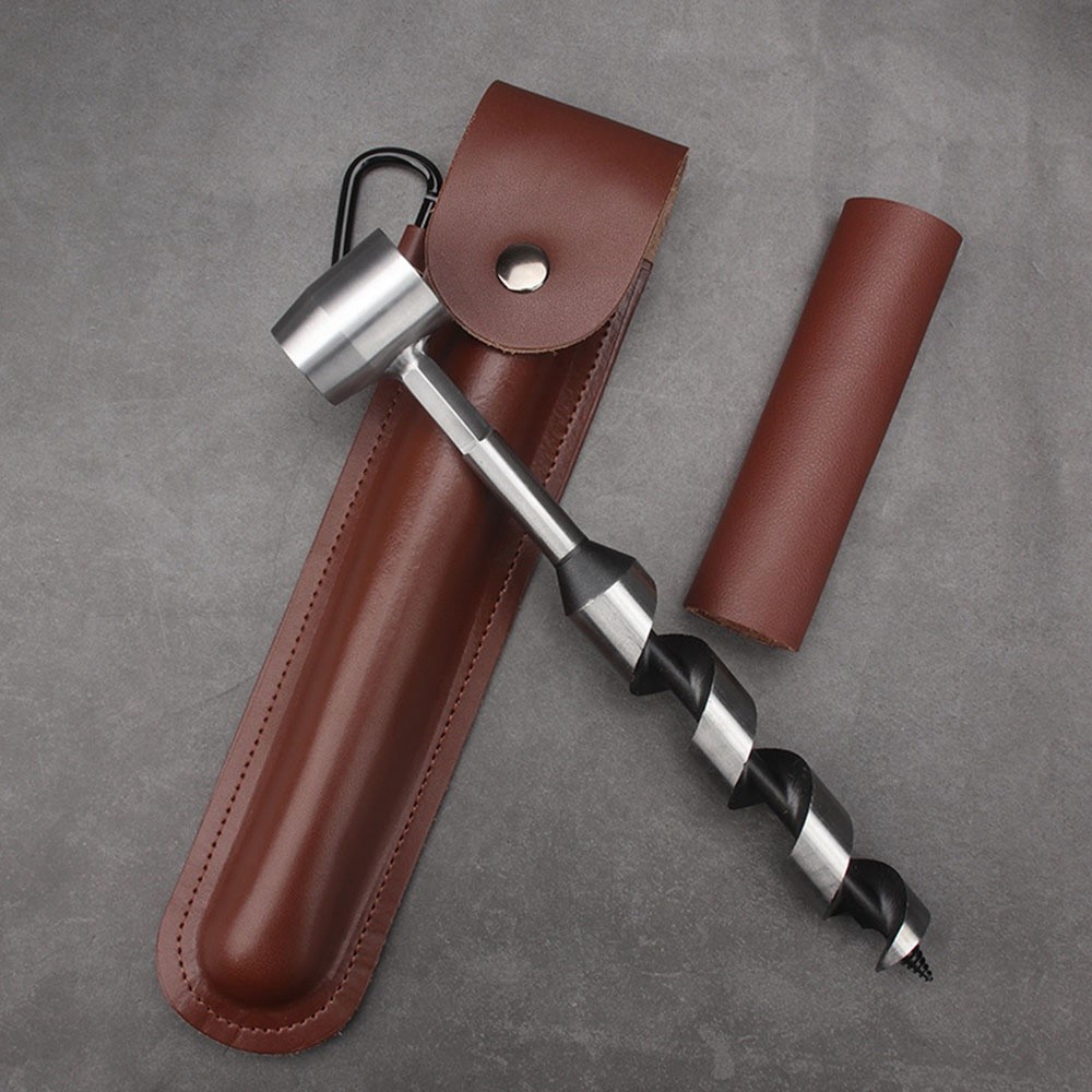 H237 Hand Auger Wrench Auger Drill Multifunction Tools Kit for Survival Outdoor, Manual Auger, Jungle Camping-5