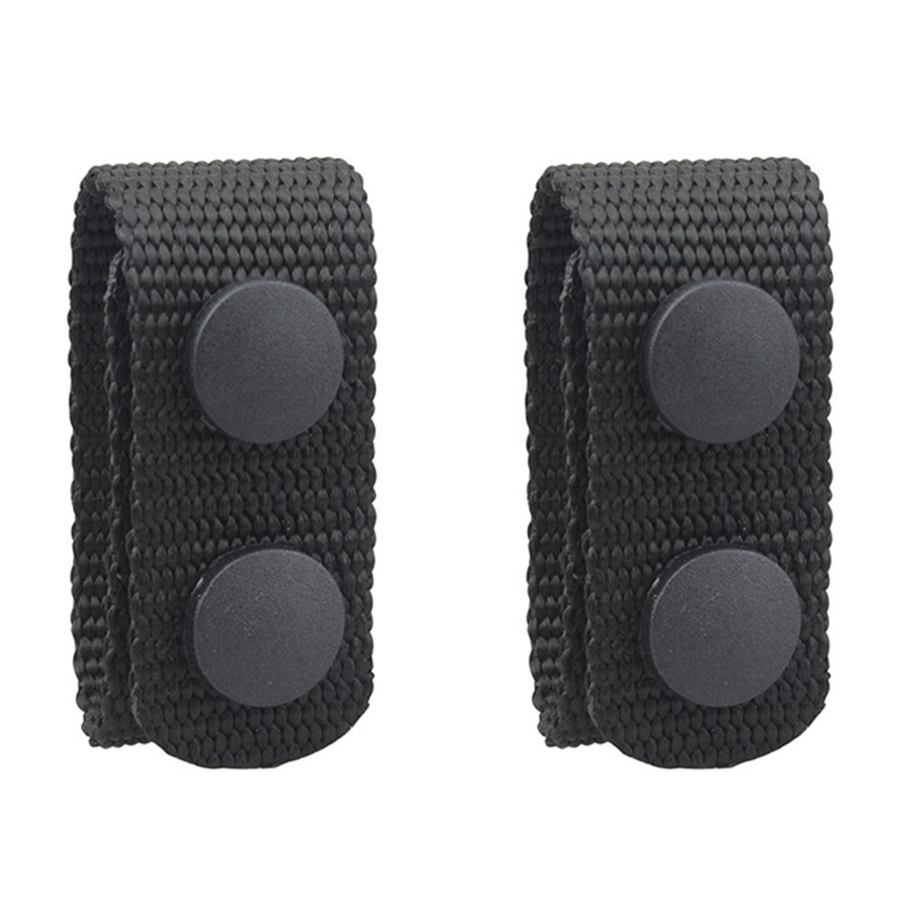H-142 2Pcs Nylon Belt Keeper Outdoor Tactical Waist Belt Loop Buckle Band with Two Snap Buttons-2
