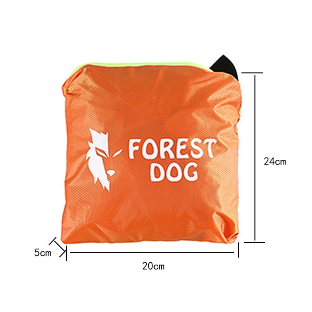 FOREST DOG Men Women Outdoor Camping Hiking Rain Poncho Reflective Raincoat - Black-6