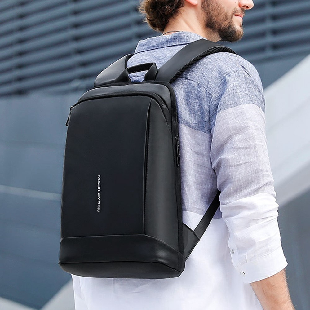 MARK RYDEN MR9813 Stylish Men Oxford Cloth Waterproof Backpack 15.6-inch Laptop Carrying Bag Travel Casual Daypack-9