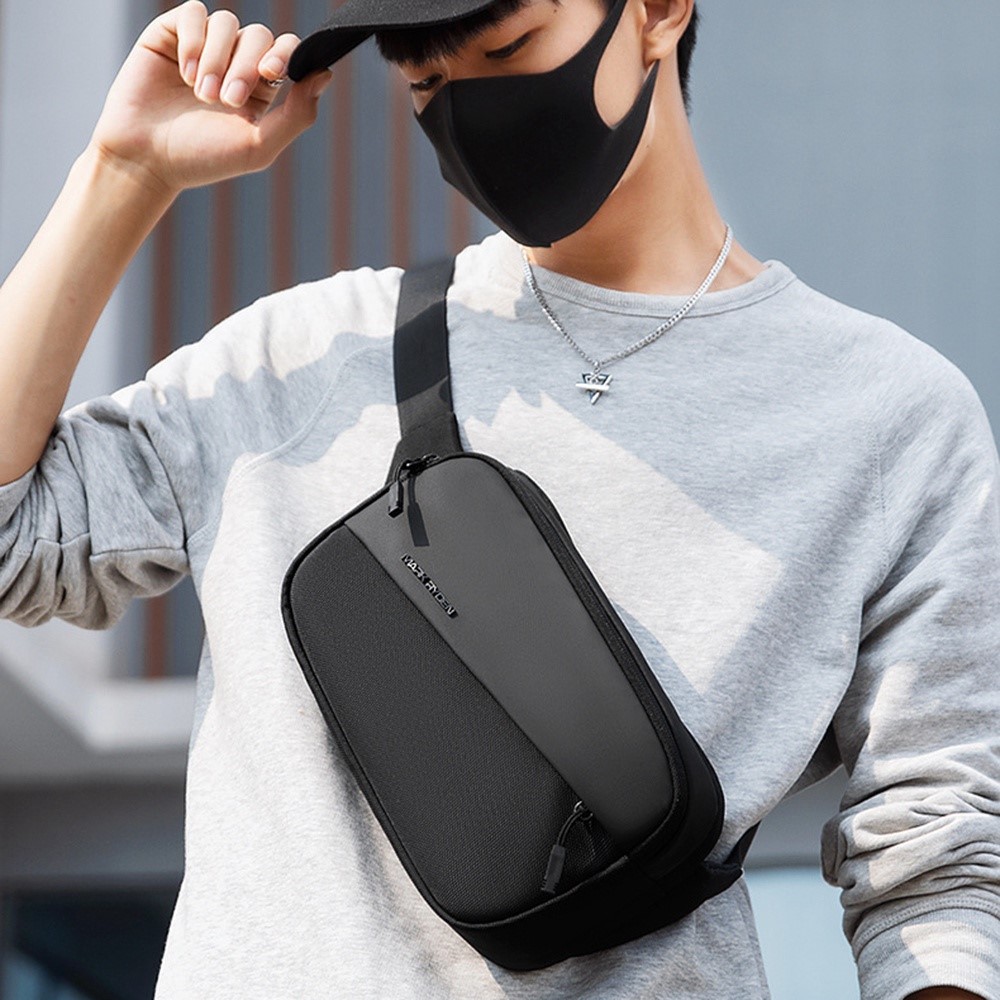 MARK RYDEN MR8112 Stylish Casual Men Chest Bag Water-resistant Oxford Cloth Zipper Crossbody Bag-6