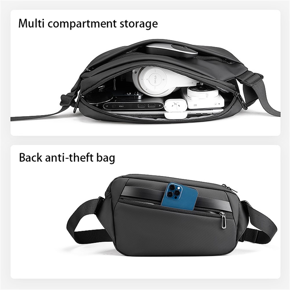 MARK RYDEN MR8368 Stylish Men Chest Bag Water-resistant Oxford Cloth Travel Casual Crossbody Bag-2