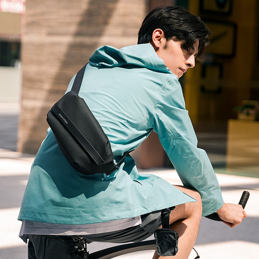 MARK RYDEN MR8331 Stylish Casual Men Oxford Cloth Chest Bag Single Shoulder Crossbody Bag - Black-7