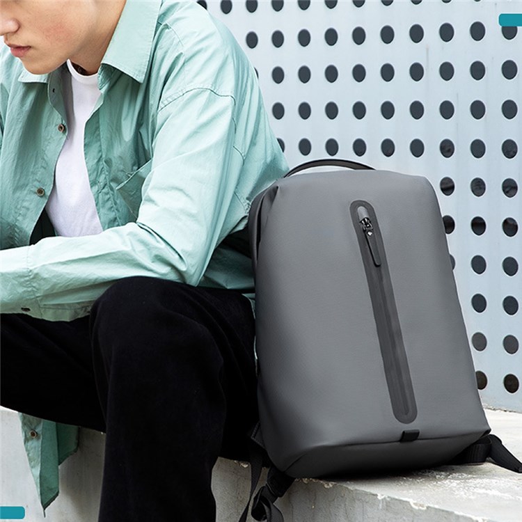MARK RYDEN MR9065 14inch Laptop Shoulder Bag Tote Backpack with Anti-theft Back Pocket - Grey-5