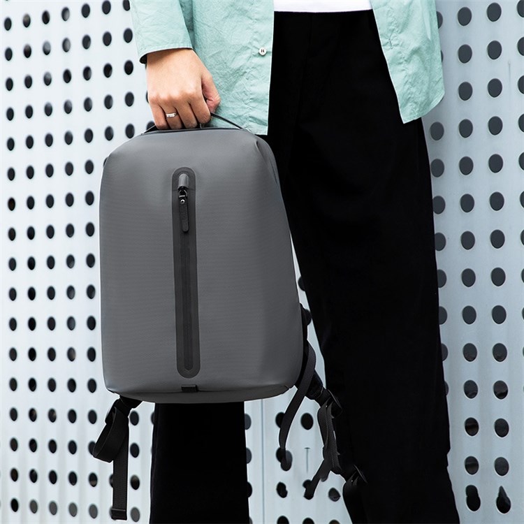 MARK RYDEN MR9065 14inch Laptop Shoulder Bag Tote Backpack with Anti-theft Back Pocket - Grey-7