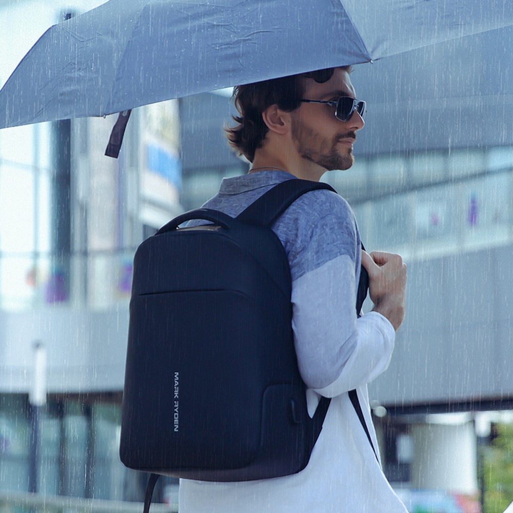MARK RYDEN MR-9068 Password Lock Shoulder Bag with Poncho and External Charging Port Men Anti-theft Backpack-3
