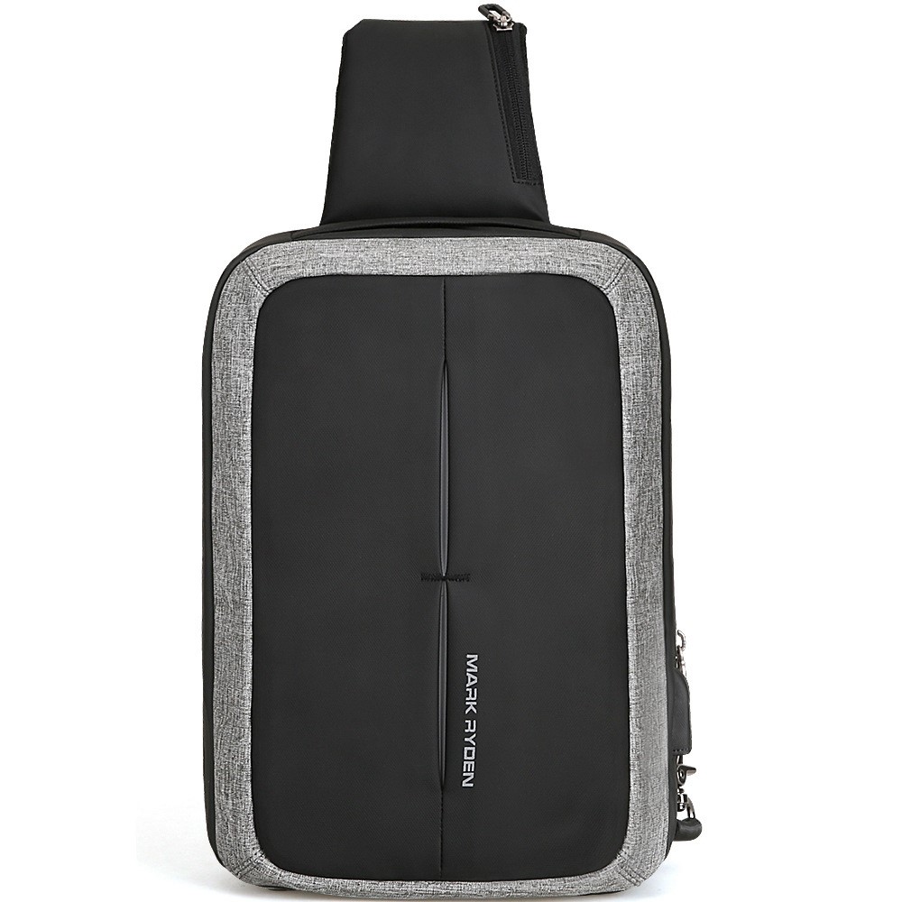 MARK RYDEN MR-K7011 Casual Men Chest Bag Suction Cup Phone Holder Crossbody Bag with 9.7inch Tablet Pocket and External Charging Port-2