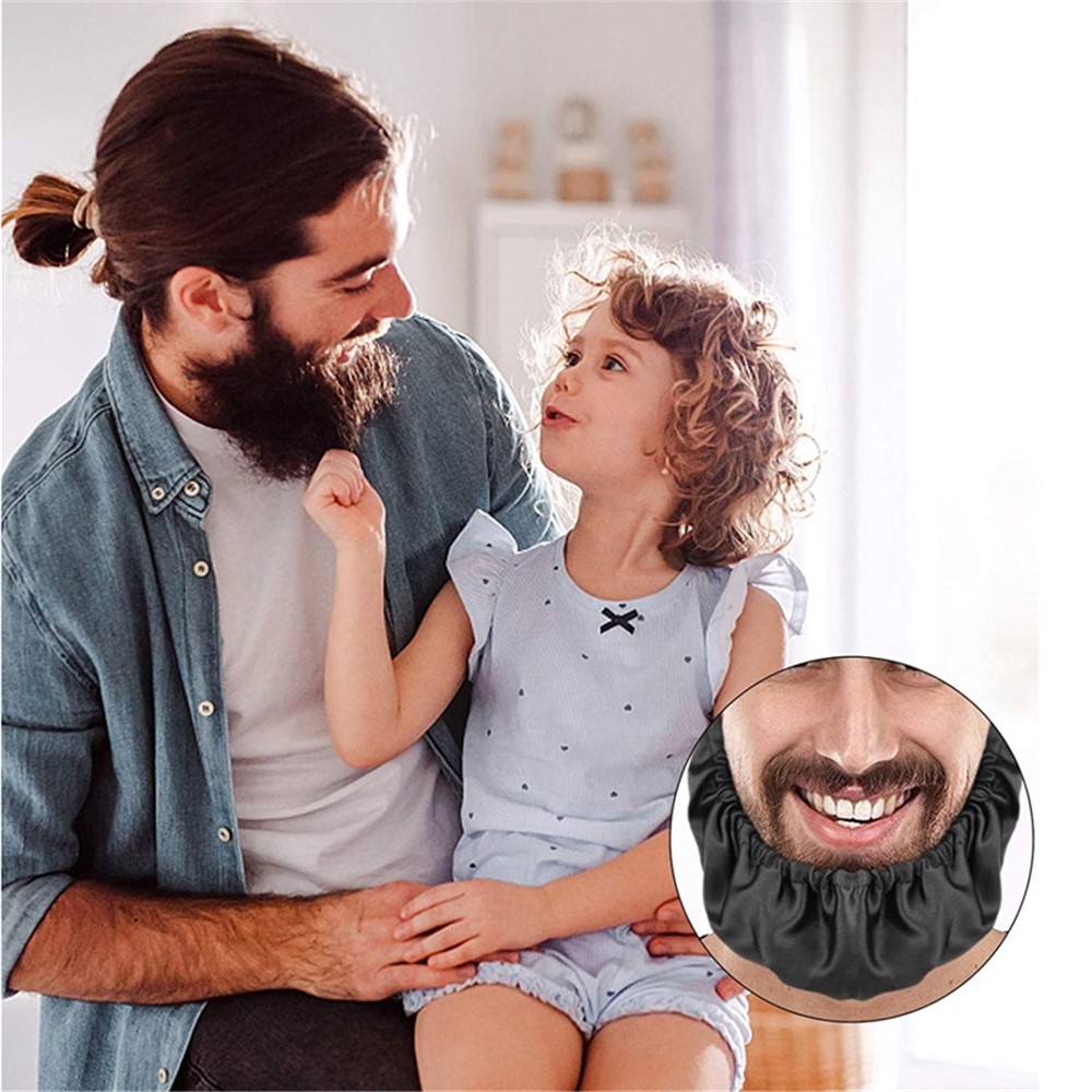 Men Beard Turban Facial Beard Cover Sleeping Bib Facial Beard Protection Tool-3