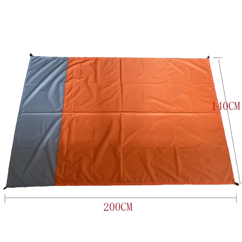 140*200cm Beach Mat Waterproof Blanket 210T Polyester Camping Blanket with Pegs - Rose/Grey-3