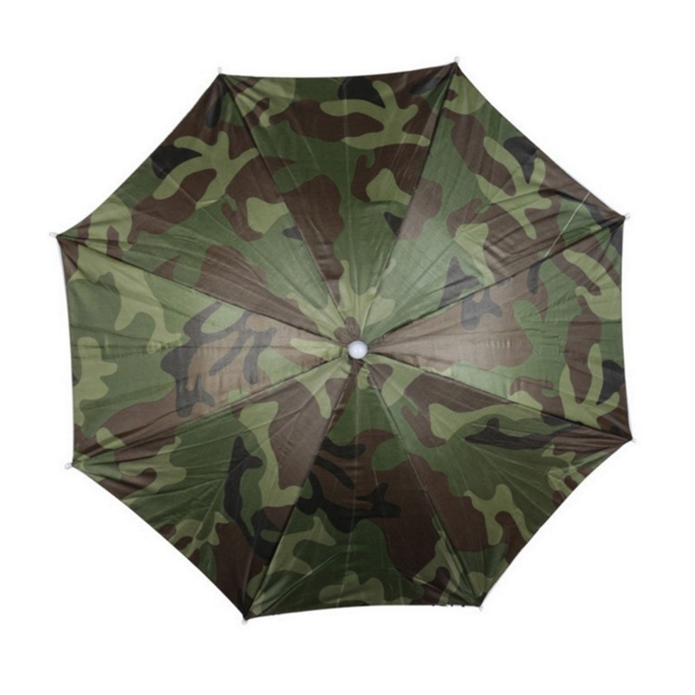 Outdoor Fishing Cap Portable Sunshade Head Umbrella Rain Hat with Adjustable Headband-2