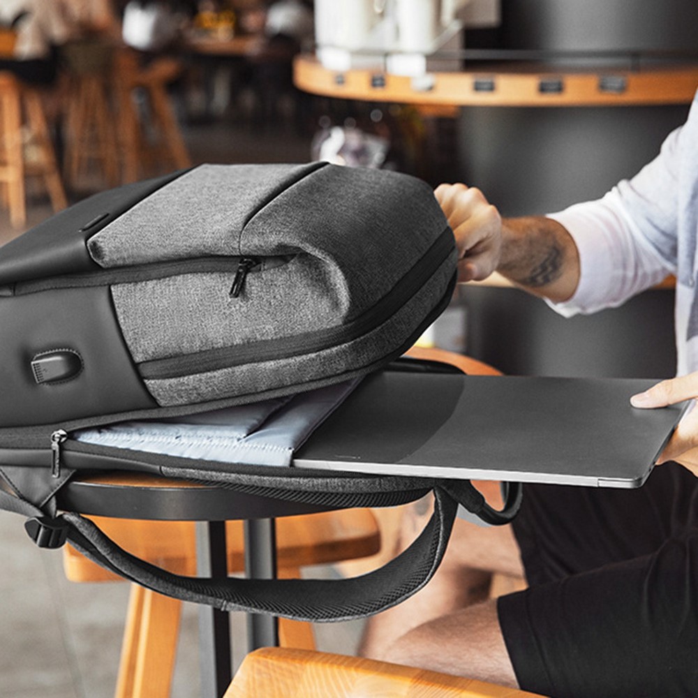 MARK RYDEN MR9618 Anti Theft Men 15.6 inch Laptop Backpack School Travel Shoulder Bag with External Charging Port-4